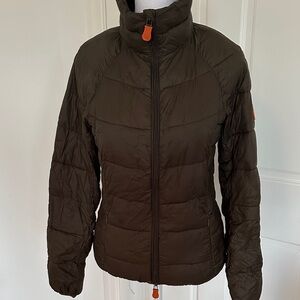 Save the Duck Women's Olive Green Puffer Jacket